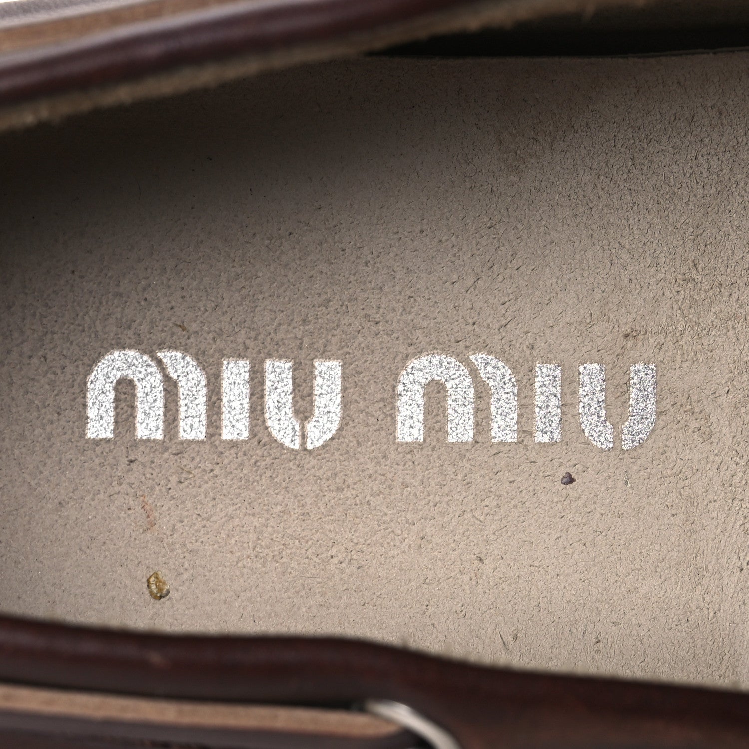 Miu Miu Vitello Deco Boat Loafers 38 Sienna 9 of 11