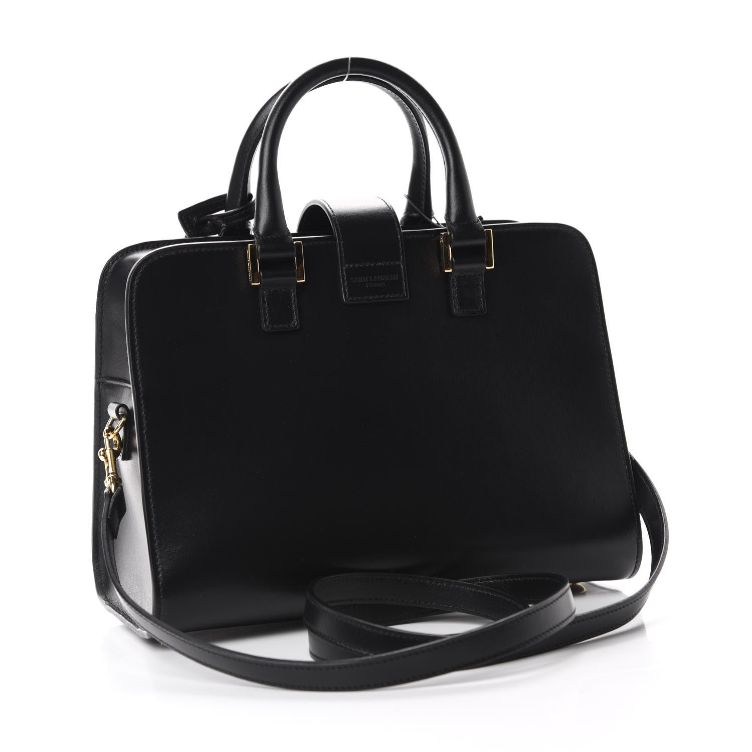 Saint Laurent Calfskin Monogram Baby Cabas Black 2 of 9