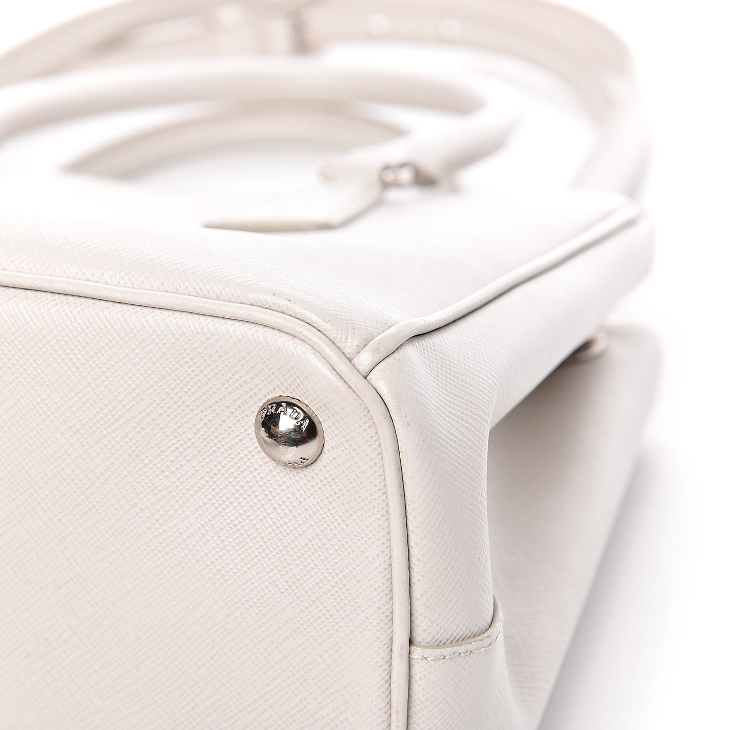 Saffiano Small Galleria Double Zip Tote Talco