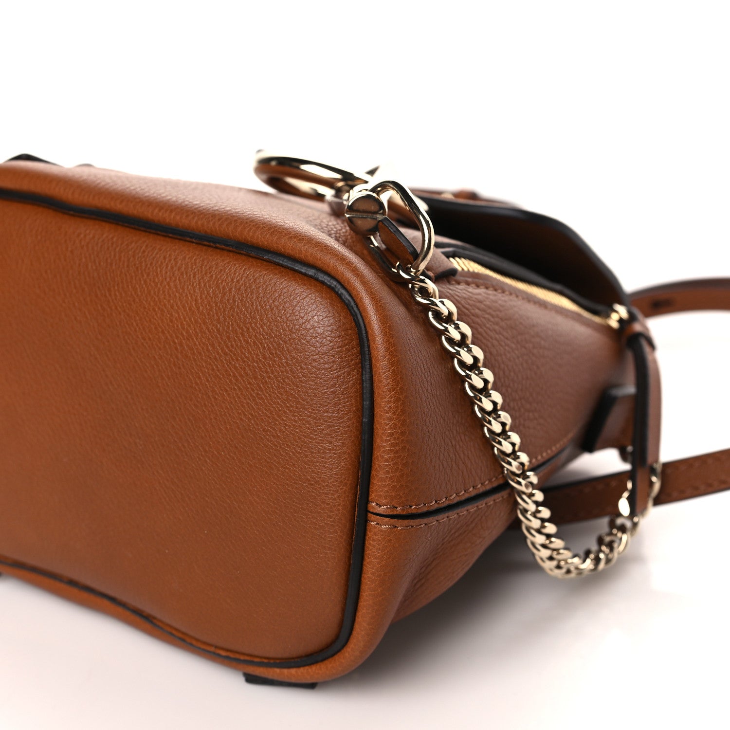 Chloe Suede Calfskin Mini Faye Backpack Tan 9 of 9