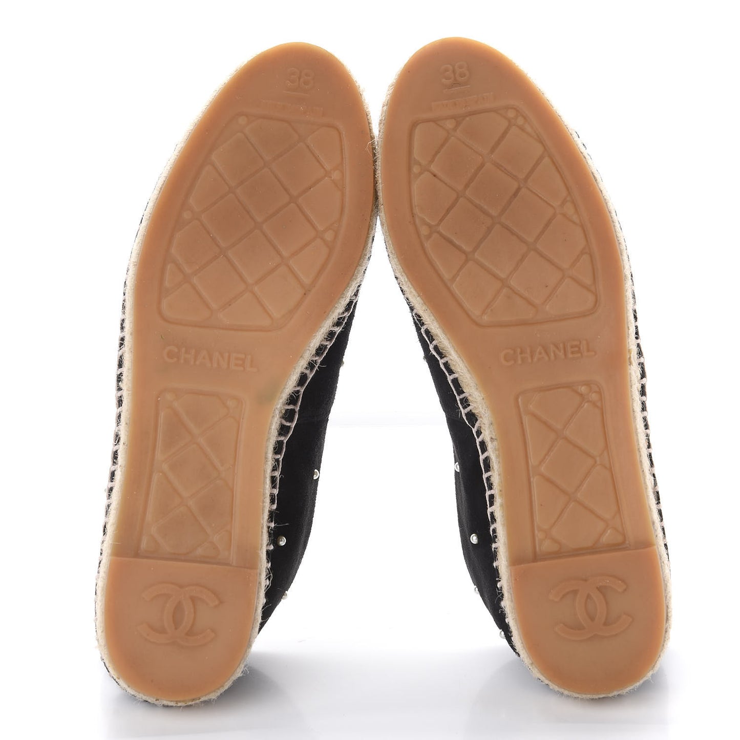 Suede Pearl CC Espadrilles 38 Black