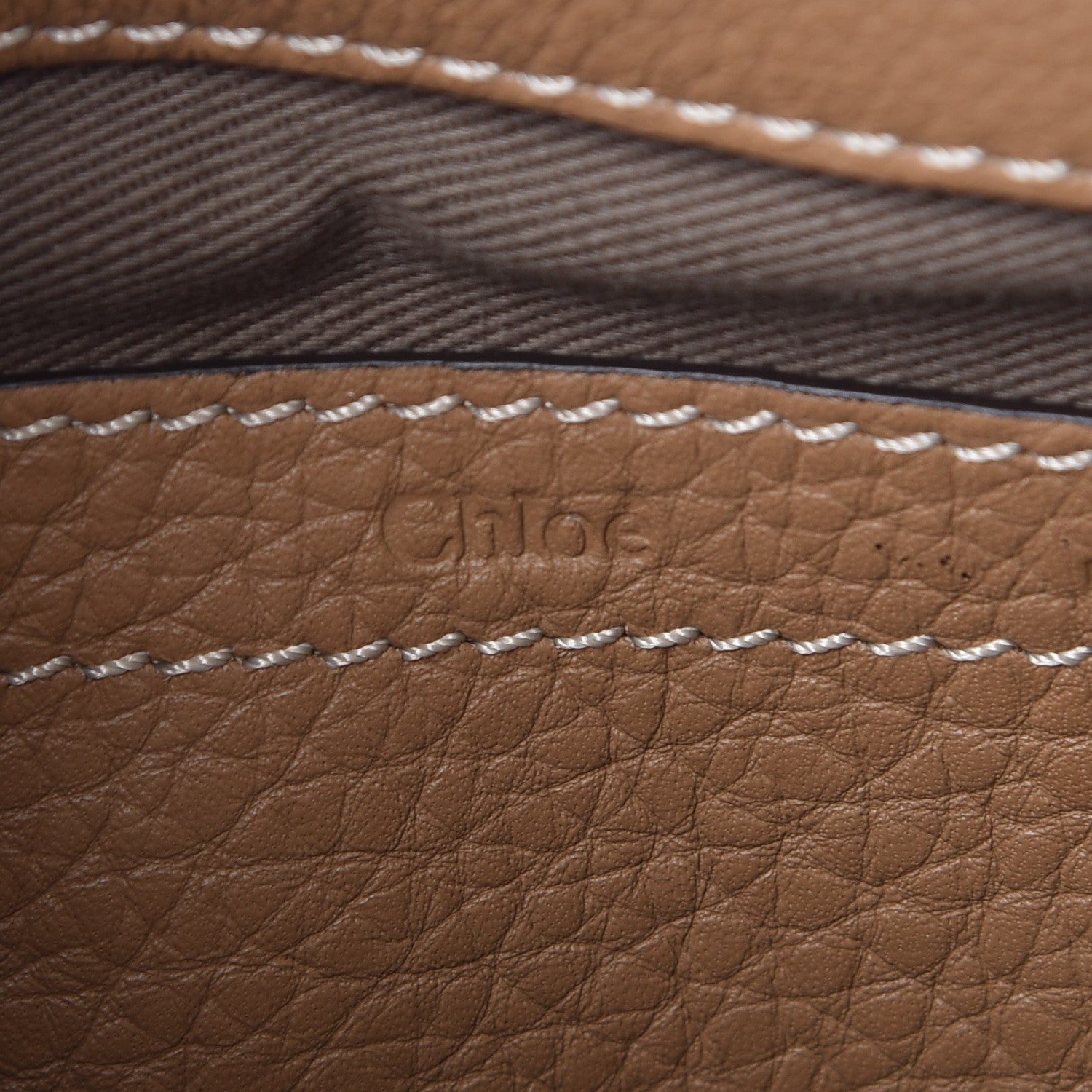 Chloe Calfskin Mini Marcie Round Crossbody Bag Nut 6 of 8