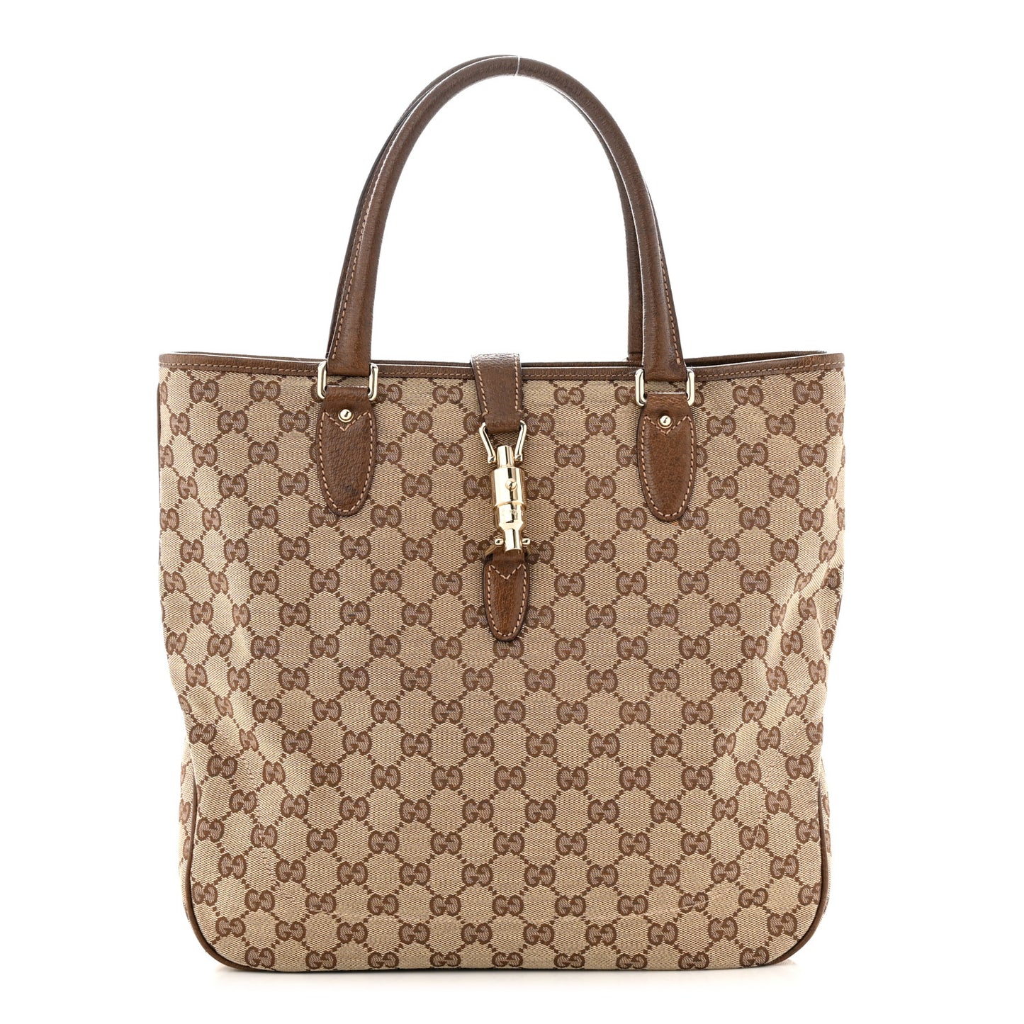 Monogram Piston Lock Tote Brown