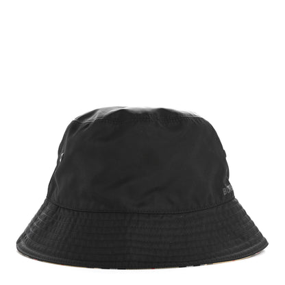 Burberry Cotton Gabardine Vintage Check Reversible Bucket Hat M Black Sand 6 of 14