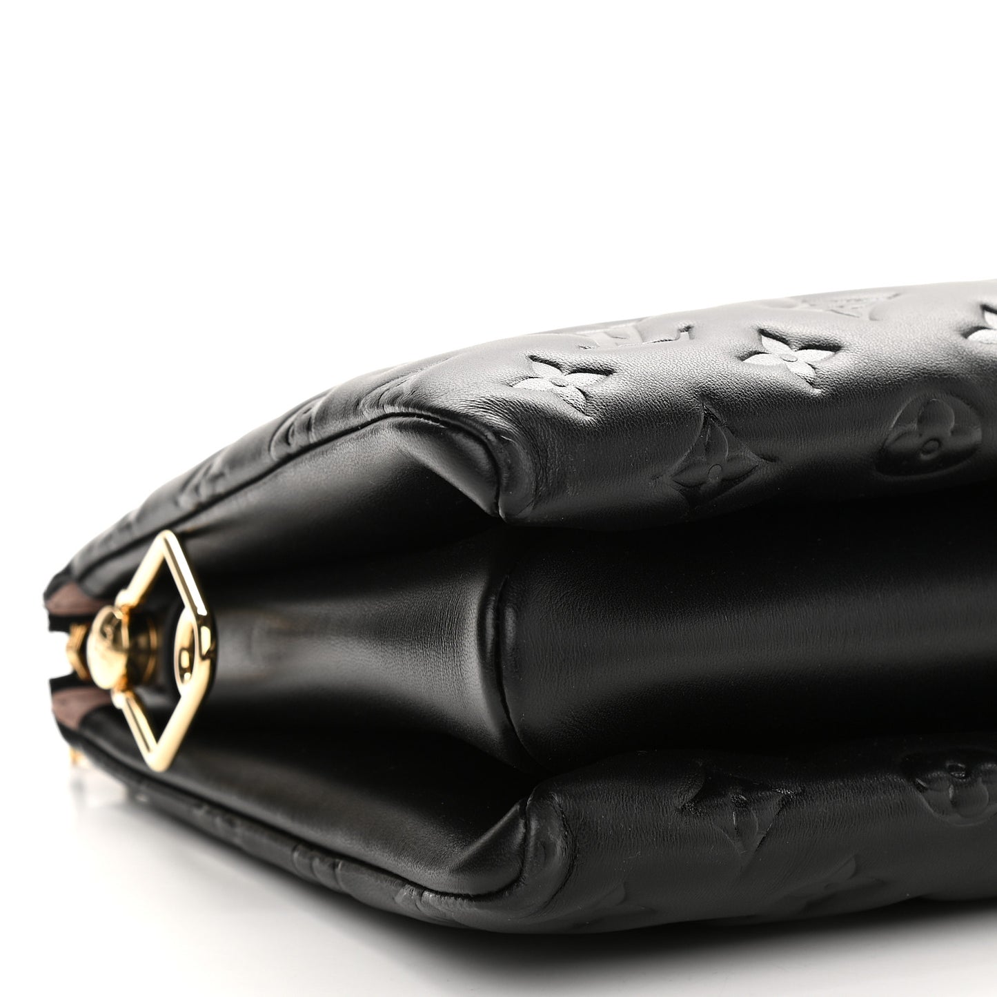 Lambskin Embossed Monogram Coussin PM Black