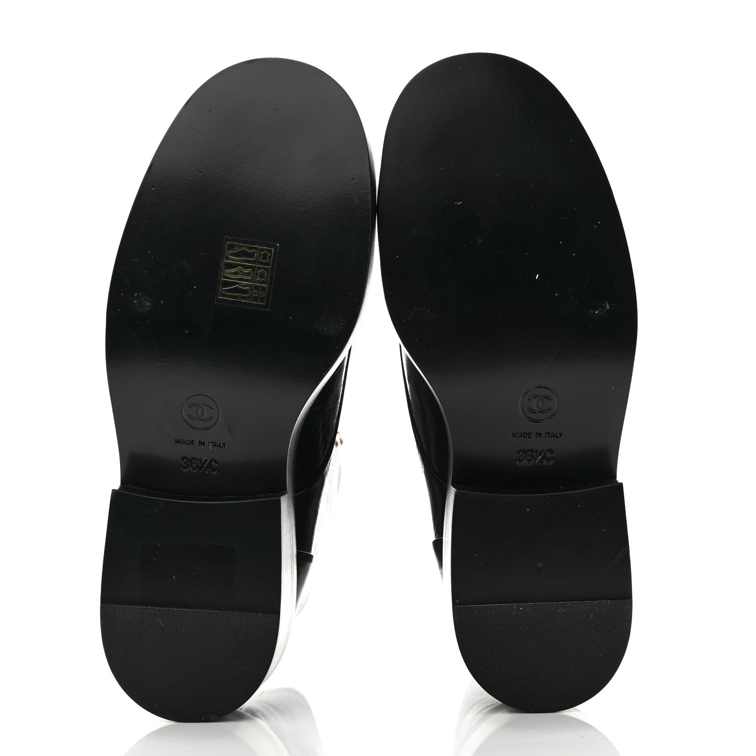 Chanel Shiny Goatskin Cap Toe Combat Boots 36.5 Black 5 of 10