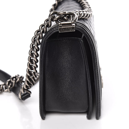 Chanel Calfskin Quilted Medium Boy Flap Black 15 of 18