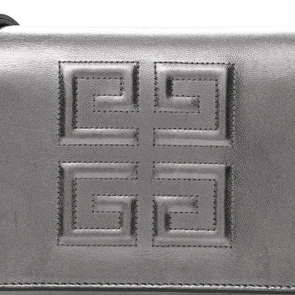 Givenchy Metallic Lambskin Logo Chain Wallet Silver 7 of 10