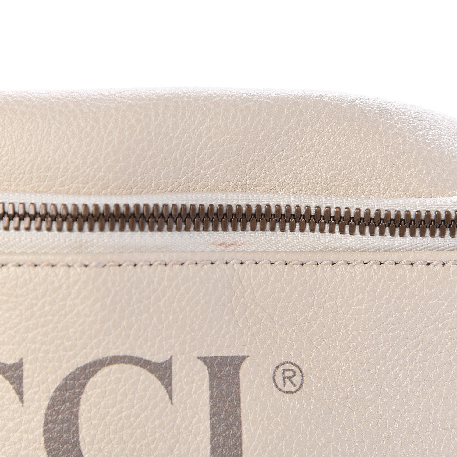 Gucci Grained Calfskin Logo Belt Bag White 9 of 18