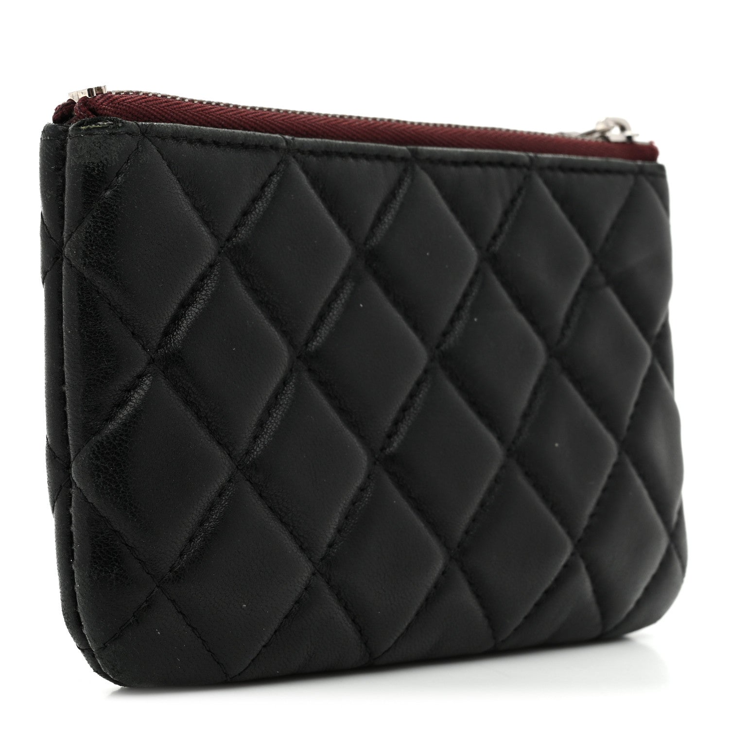 Chanel Lambskin Quilted Small Cosmetic Case Black 3 of 9