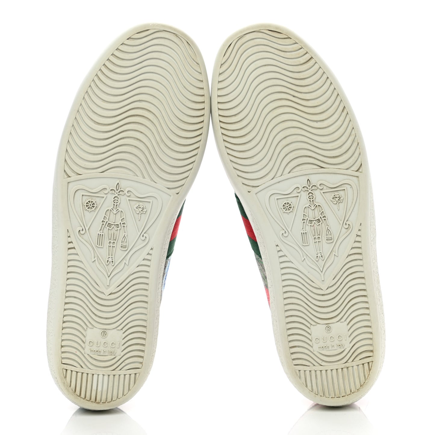 GG Supreme Monogram Flora Web Womens Ace Sneakers 36 Beige Multicolor Rosso