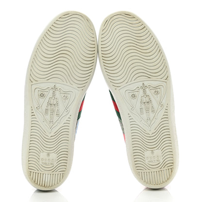 Gucci GG Supreme Monogram Flora Web Womens Ace Sneakers 36 Beige Multicolor Rosso 5 of 9