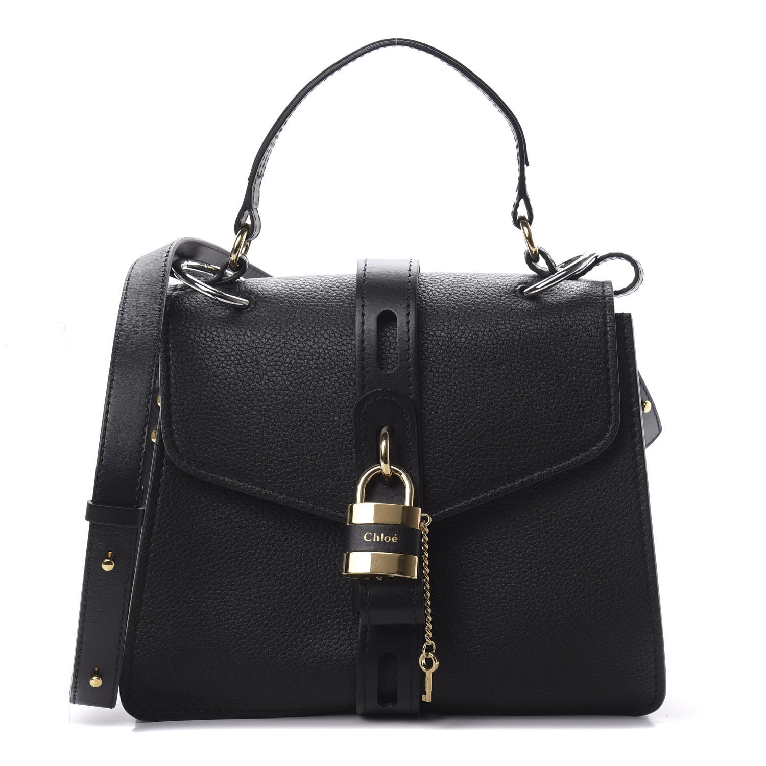 Chloe Grained Calfskin Medium Aby Day Shoulder Bag Black 1 of 10
