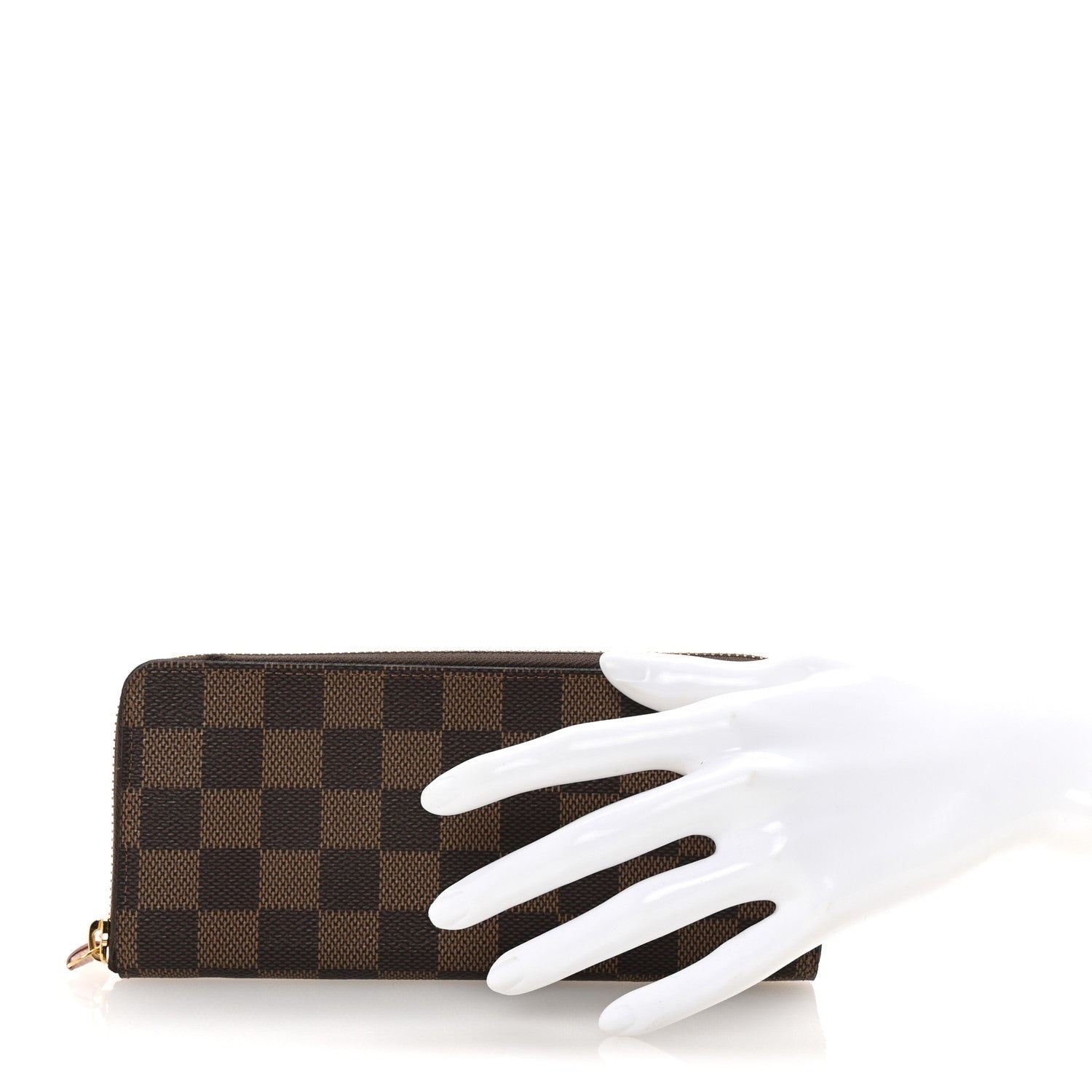 Louis Vuitton Damier Ebene Clemence Wallet Rose Ballerine 4 of 14