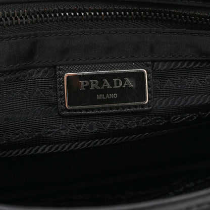 Prada Tessuto Nylon Saffiano Logo Messenger Bag Black 6 of 10