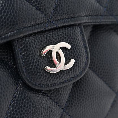 Chanel Caviar Quilted Compact Flap Wallet Navy 8 of 9