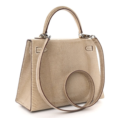 Hermes Lizard Niloticus Kelly Sellier 25 Ficelle 3 of 14