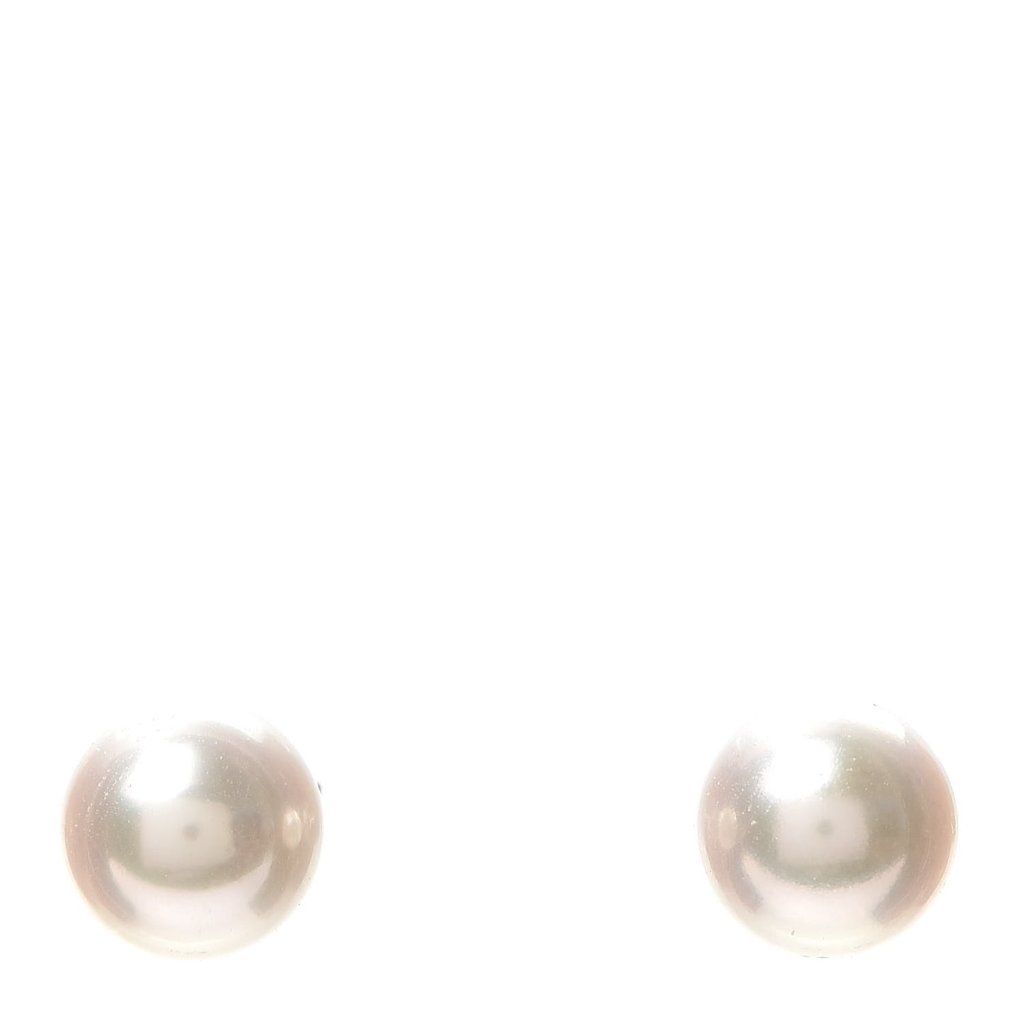 18K White Gold Akoya Pearl 8-8.5mm Stud Earrings