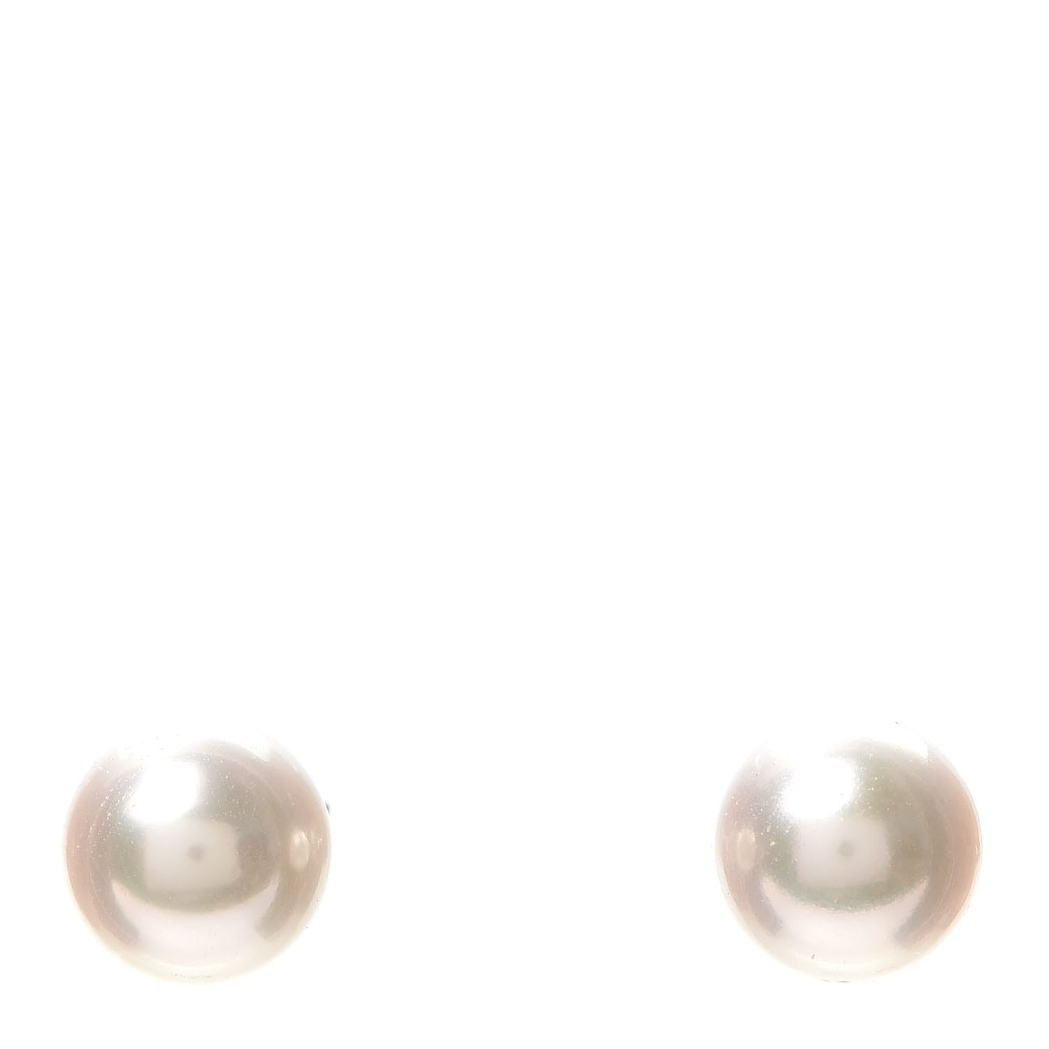 Mikimoto 18K White Gold Akoya Pearl 8-8.5mm Stud Earrings 1 of 4