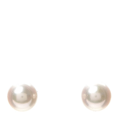Mikimoto 18K White Gold Akoya Pearl 8-8.5mm Stud Earrings 1 of 4