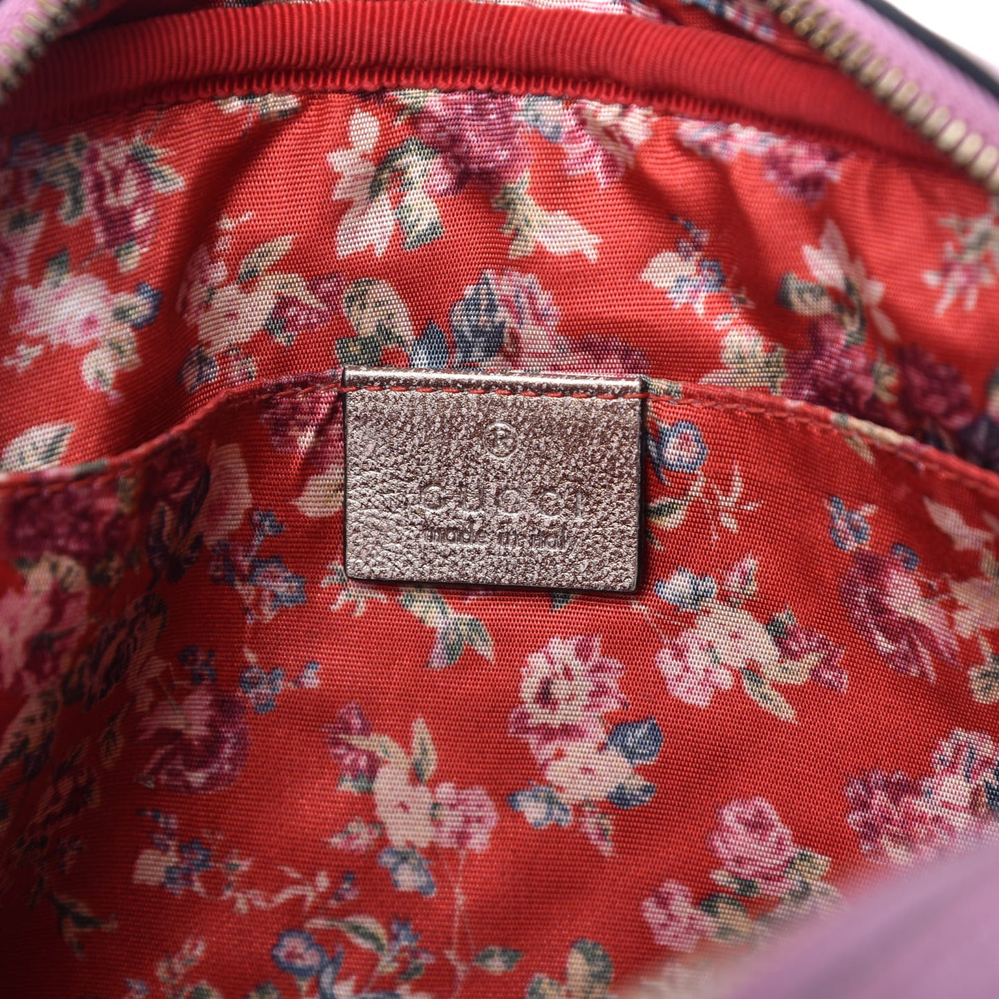 Laminated Nappa Trapuntata Small Zumi Shoulder Bag Rosa Lago Rame
