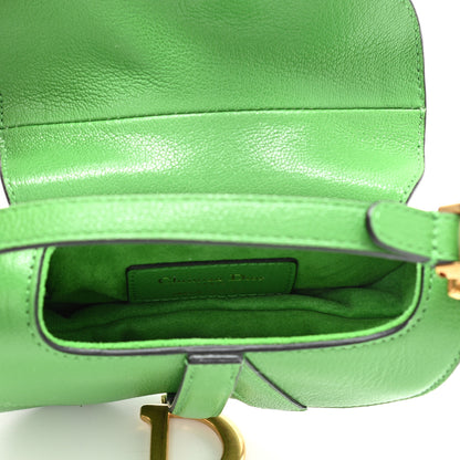 Christian Dior Goatskin Micro Saddle Bag Green 8 of 19