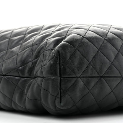 Saint Laurent Lambskin Quilted Maxi Icare Shopping Tote Black 9 of 14