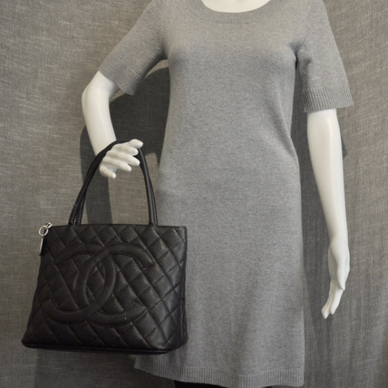 Chanel Caviar Quilted Medallion Tote Black 1 of 2