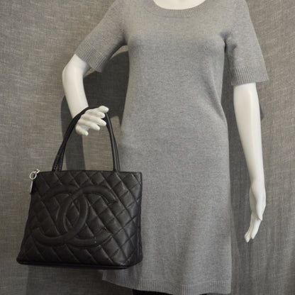 Chanel Caviar Quilted Medallion Tote Black 1 of 2