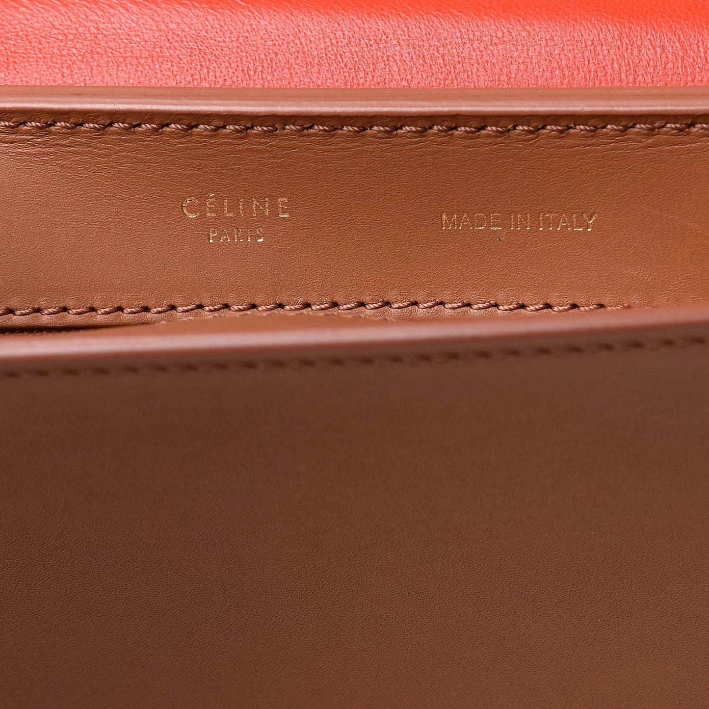 Natural Calfskin Suede Medium Bi-Color Trapeze Tan