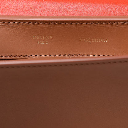 Celine Natural Calfskin Suede Medium Bi-Color Trapeze Tan 6 of 14
