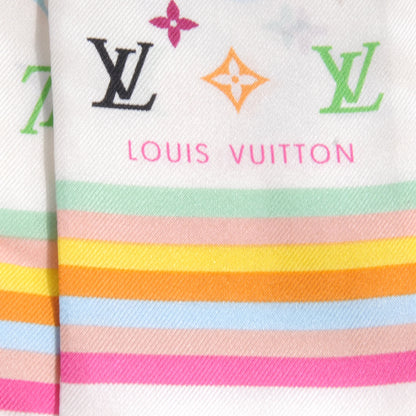 Louis Vuitton Silk Monogram Multicolor Bandeau White 3 of 5