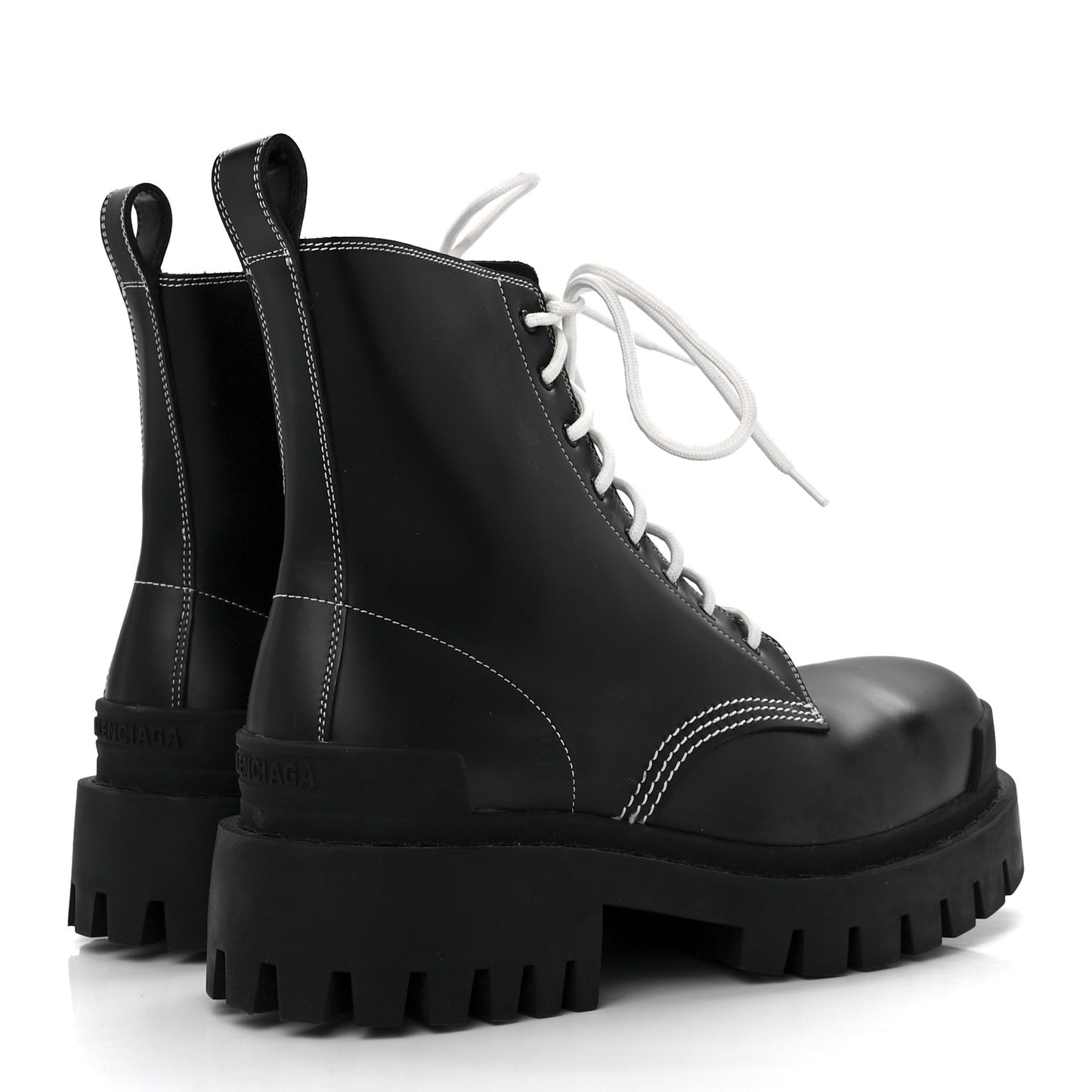 Calfskin Womens Strike 20mm Lace Up Boots 39 Black