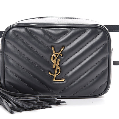 Saint Laurent Calfskin Matelasse Monogram Lou Belt Bag Smog 7 of 10