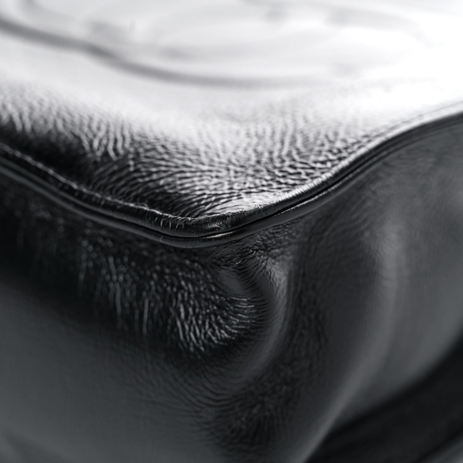 Chanel Shiny Aged Calfskin North South Shopping Bag Black 13 of 15