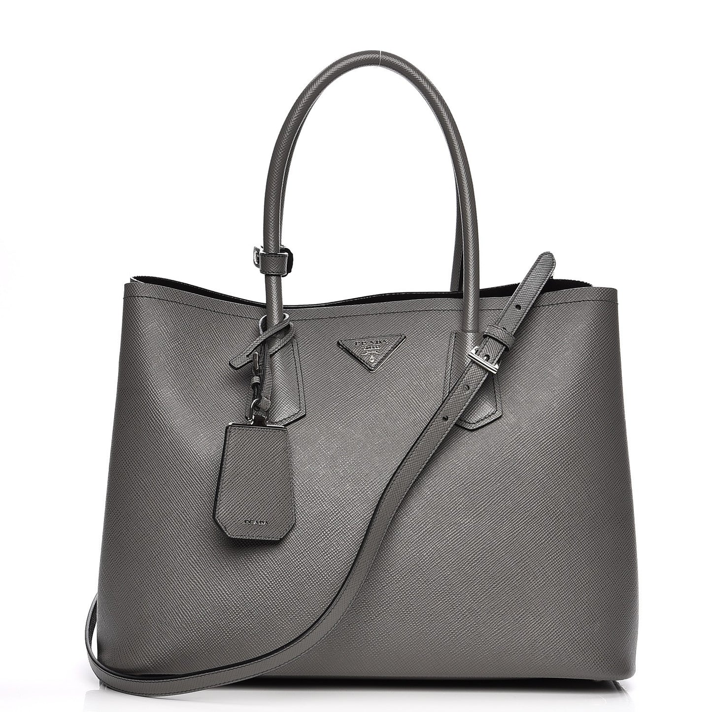 Saffiano Cuir Large Double Bag Marmo