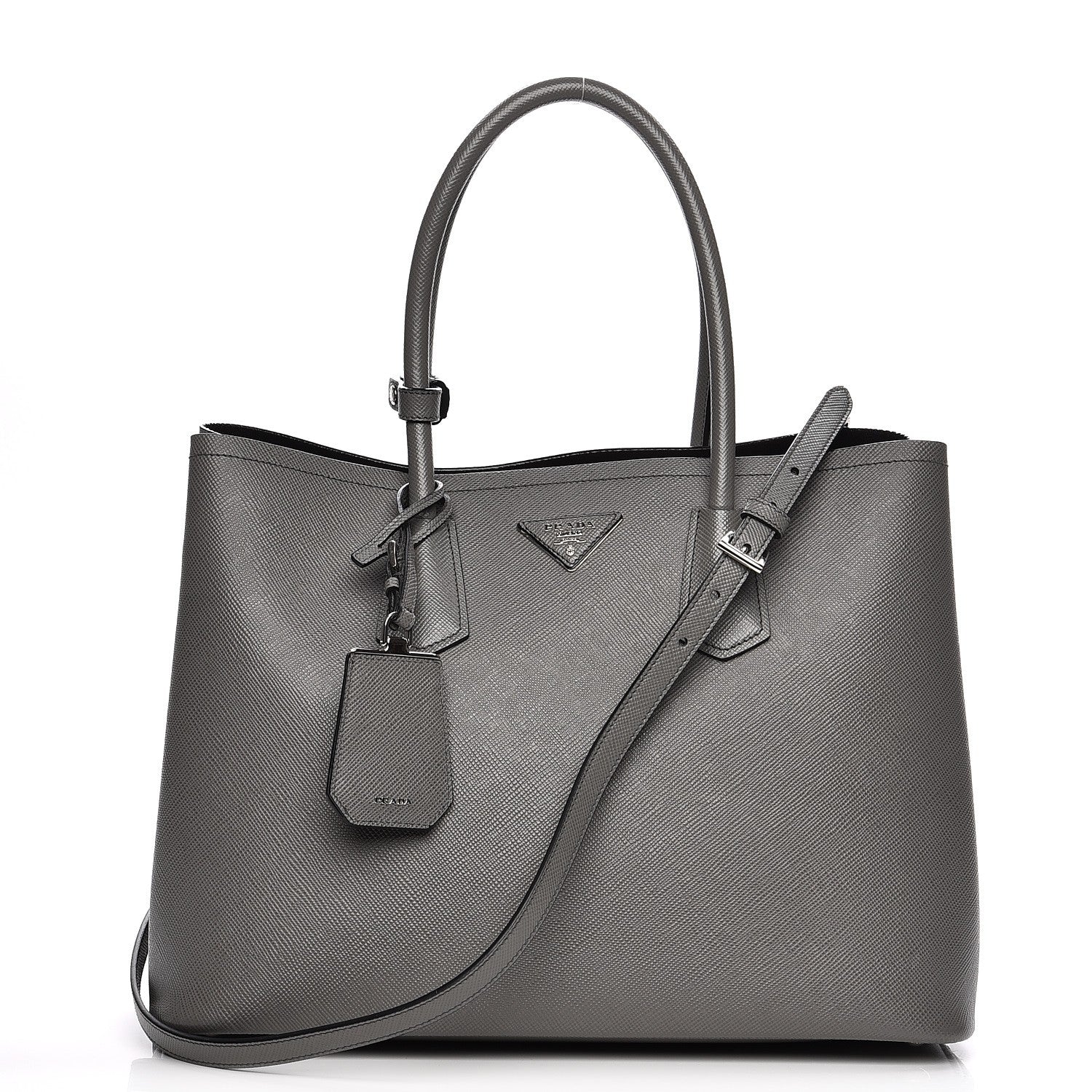 Prada Saffiano Cuir Large Double Bag Marmo 1 of 15