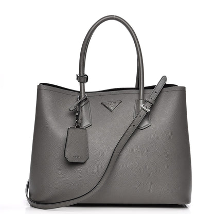 Prada Saffiano Cuir Large Double Bag Marmo 1 of 15