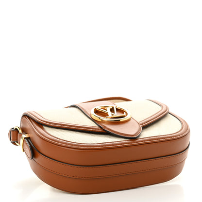 Louis Vuitton Canvas Smooth Calfskin LV Pont 9 Soft MM Caramel Brown 4 of 9