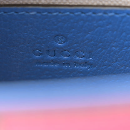 Gucci GG Supreme Monogram Textured Dollar Calfskin Rhombus Mini Tote Bag Beige Ebony Pink Blue 6 of 9