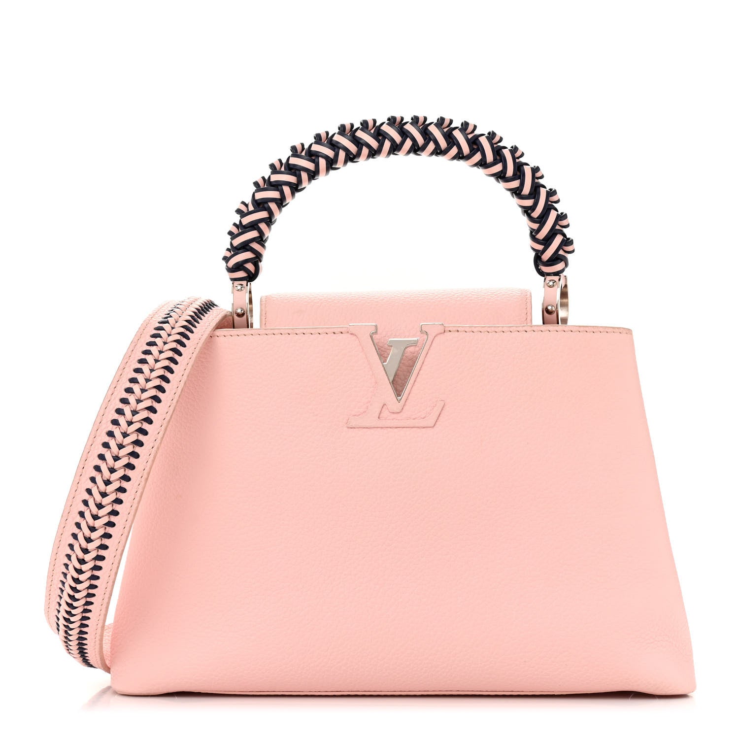 Louis Vuitton Taurillon Braided Capucines MM Light Pink 1 of 9