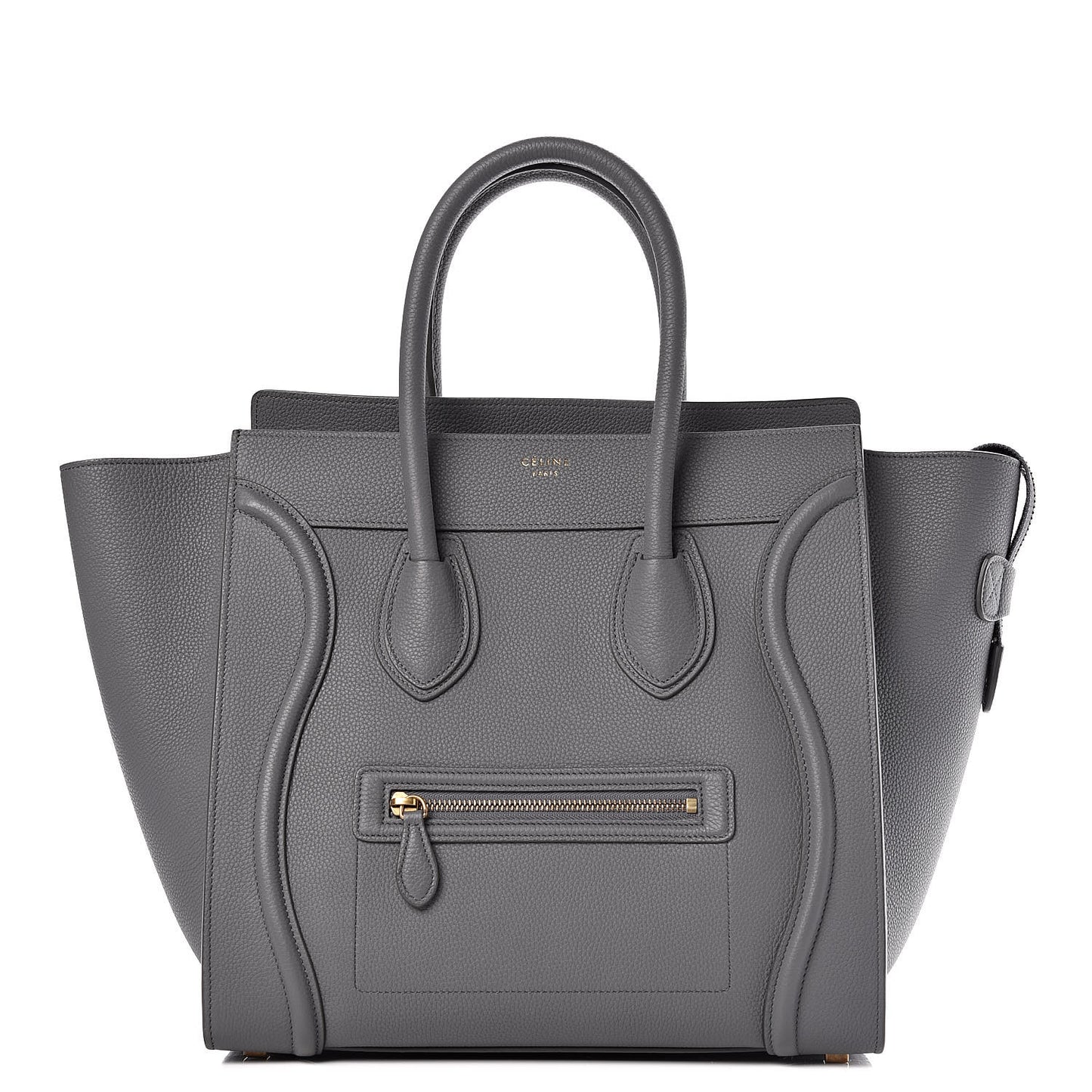 Drummed Calfskin Mini Luggage Kohl