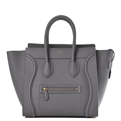 Celine Drummed Calfskin Mini Luggage Kohl 1 of 9