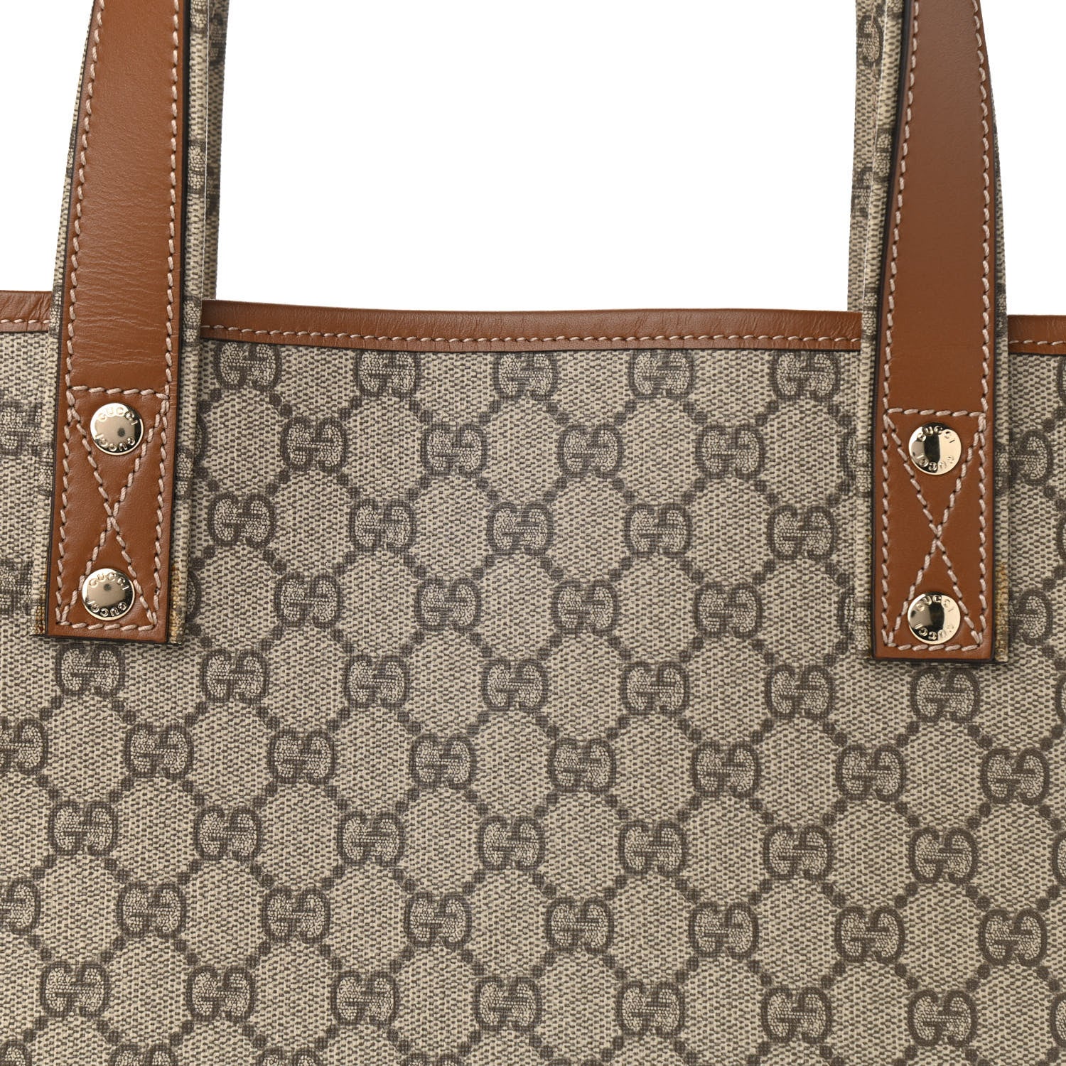 Gucci GG Plus Monogram Medium Signature Web Loop Tote Brown 8 of 10