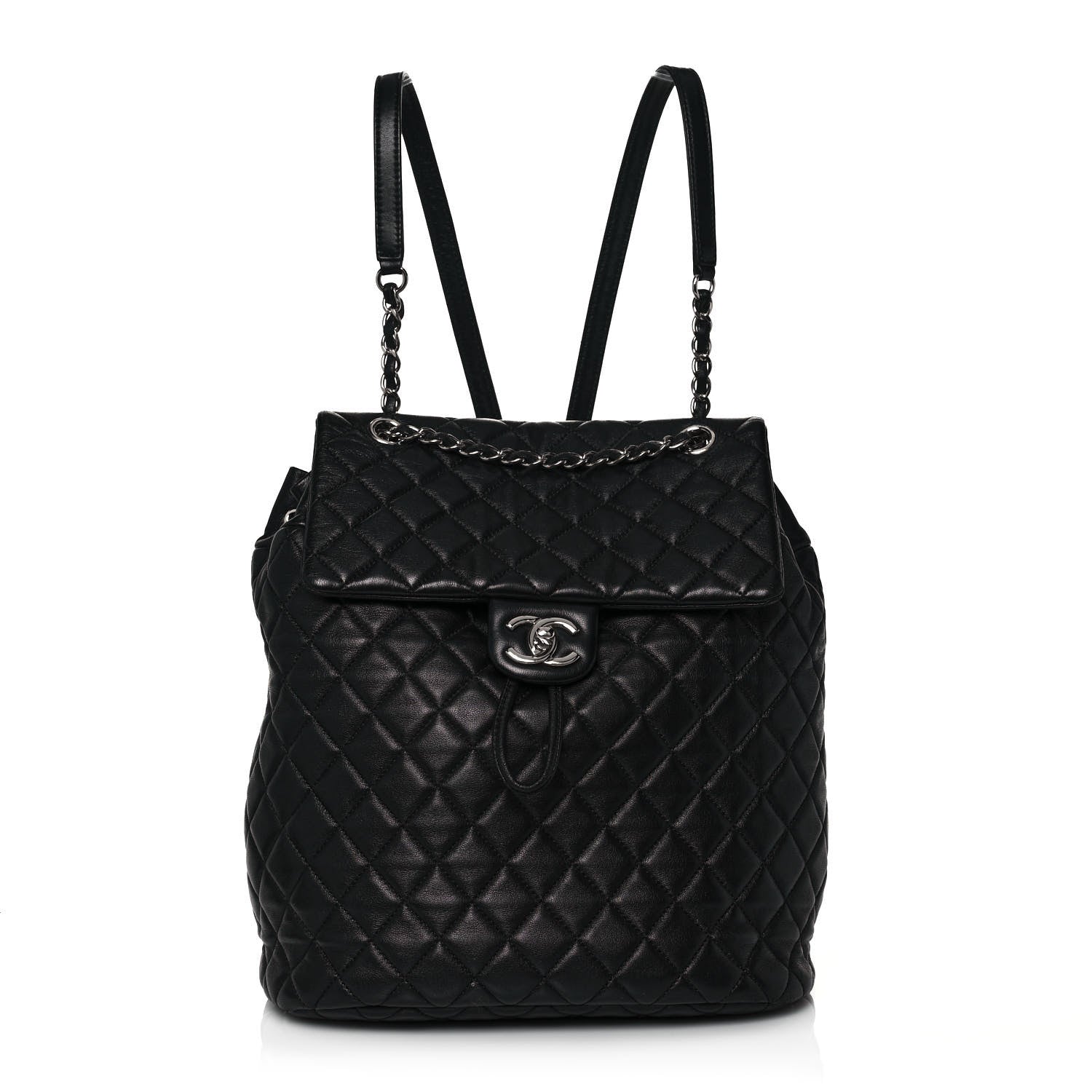 Chanel Calfskin Quilted Large Urban Spirit Backpack Black 1 of 13