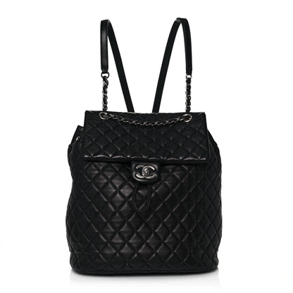 Chanel Calfskin Quilted Large Urban Spirit Backpack Black 1 of 13