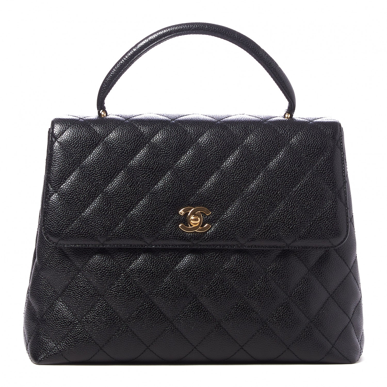 Chanel Caviar Quilted Jumbo Kelly Flap Black 1 of 9