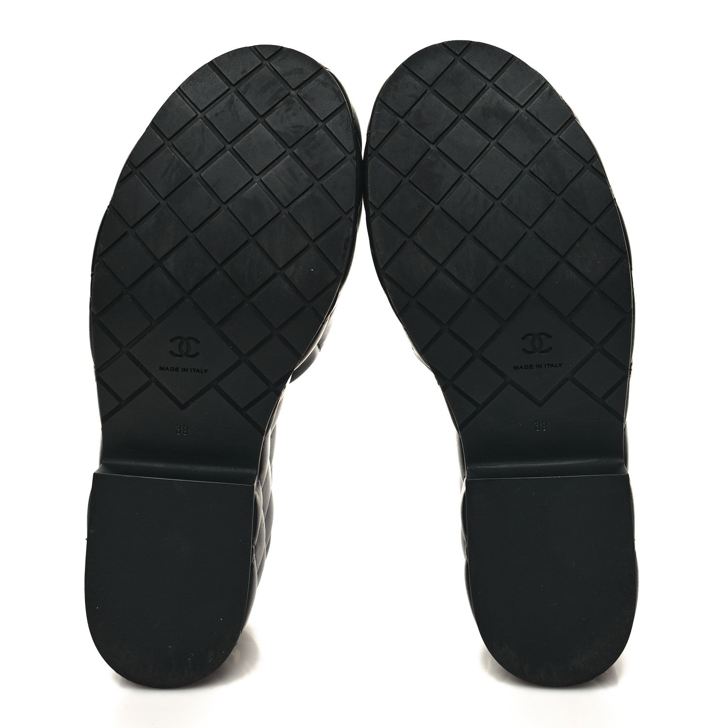 Chanel Lambskin Quilted CC Mules Wedge Sandals 39 Black 5 of 9