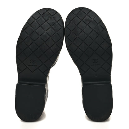 Chanel Lambskin Quilted CC Mules Wedge Sandals 39 Black 5 of 9