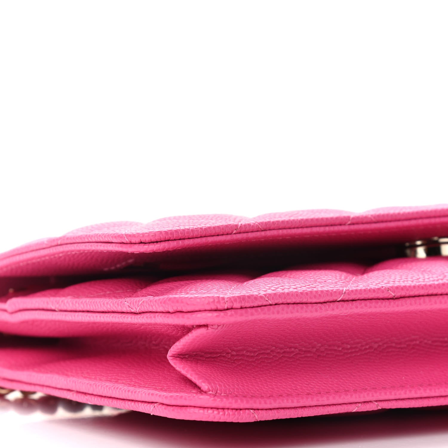 Chanel Caviar Quilted Wallet on Chain WOC Dark Pink 9 of 11